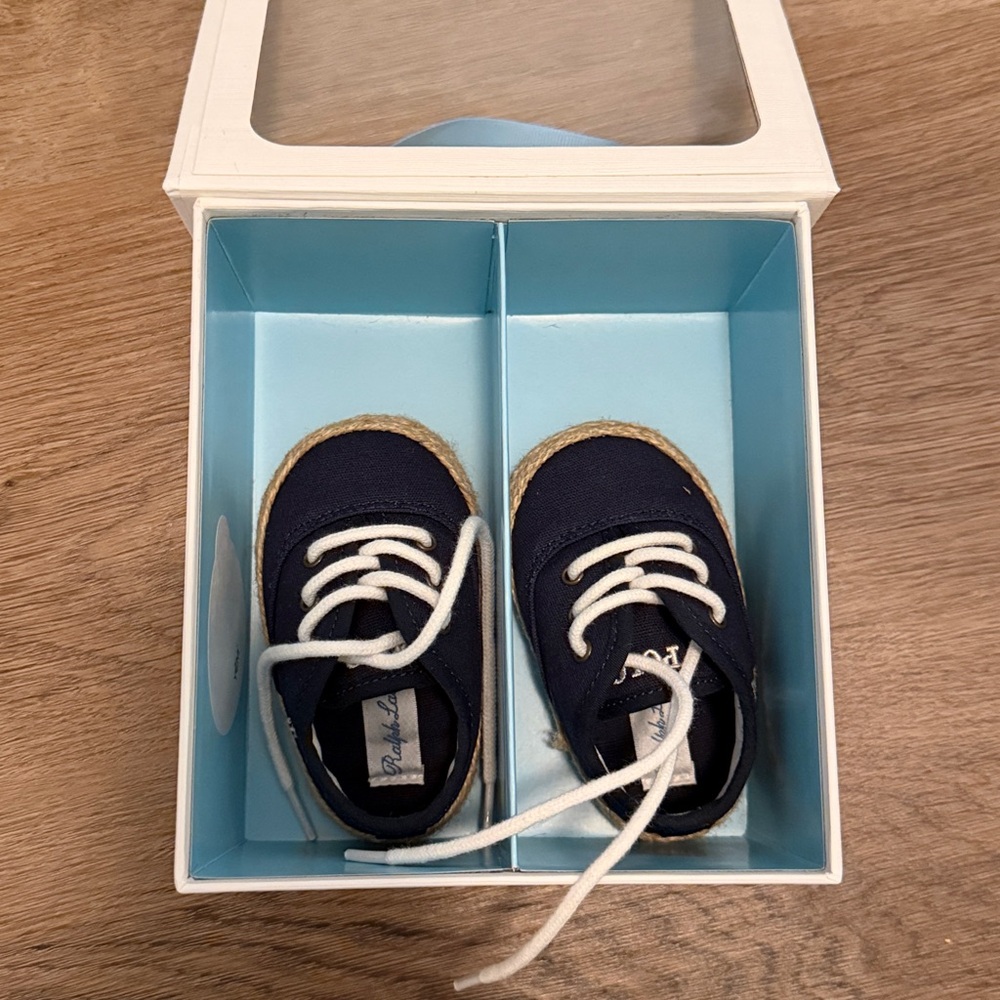 NWT Ralph Lauren Bowman-Cotton Jute Shoe | Size 2 Infant - Picture 2 of 6